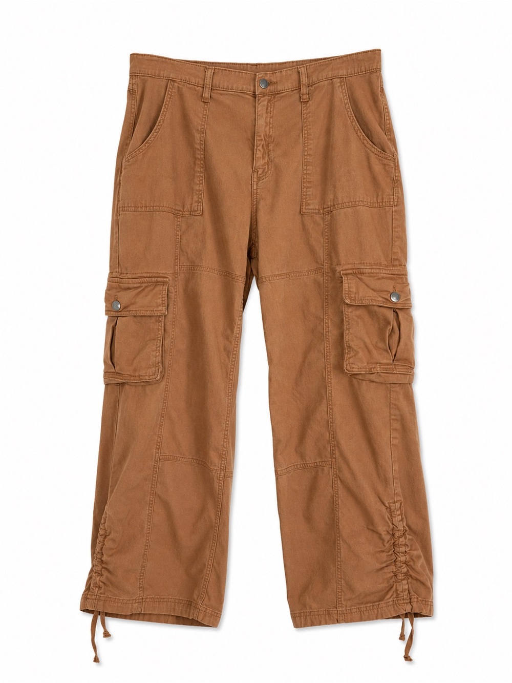 Arizona Jean Co Y2K Cargo Capri Pants Ruched Hem Gorpcore Utility Size 15